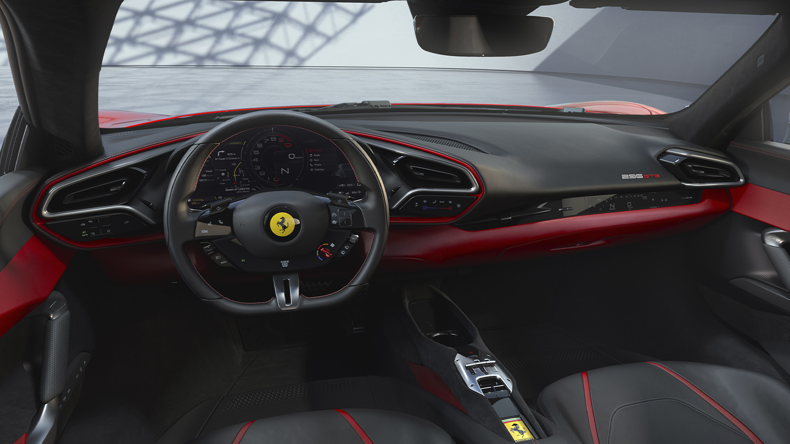 Ferrari 296 interior