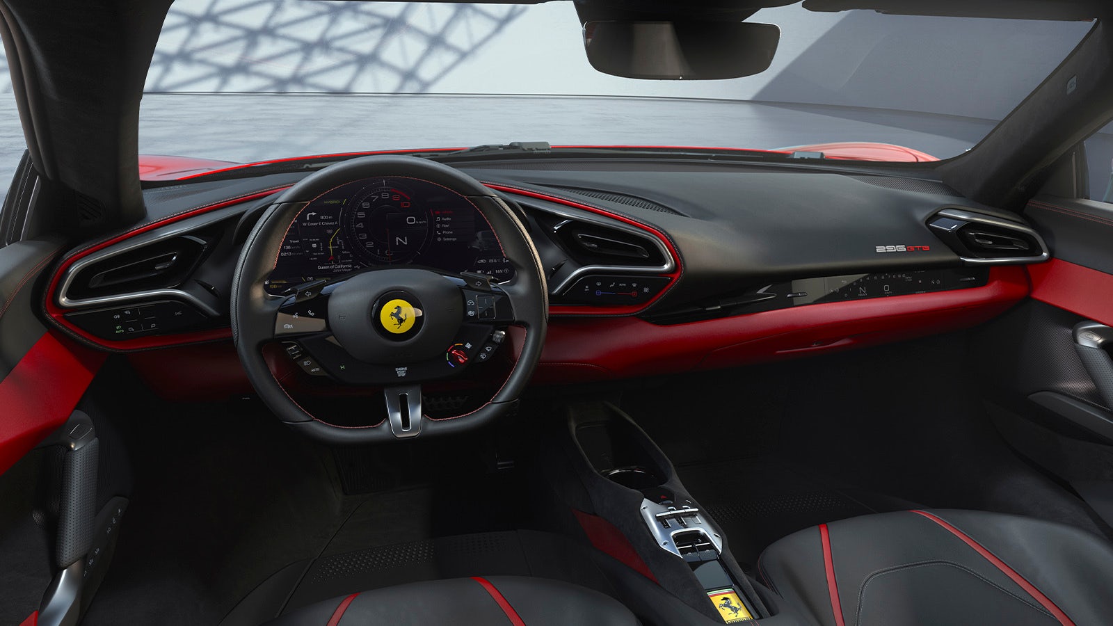 Ferrari 296 interior