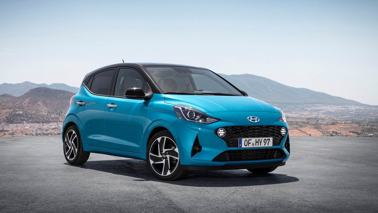 Vista general Hyundai i10 azul