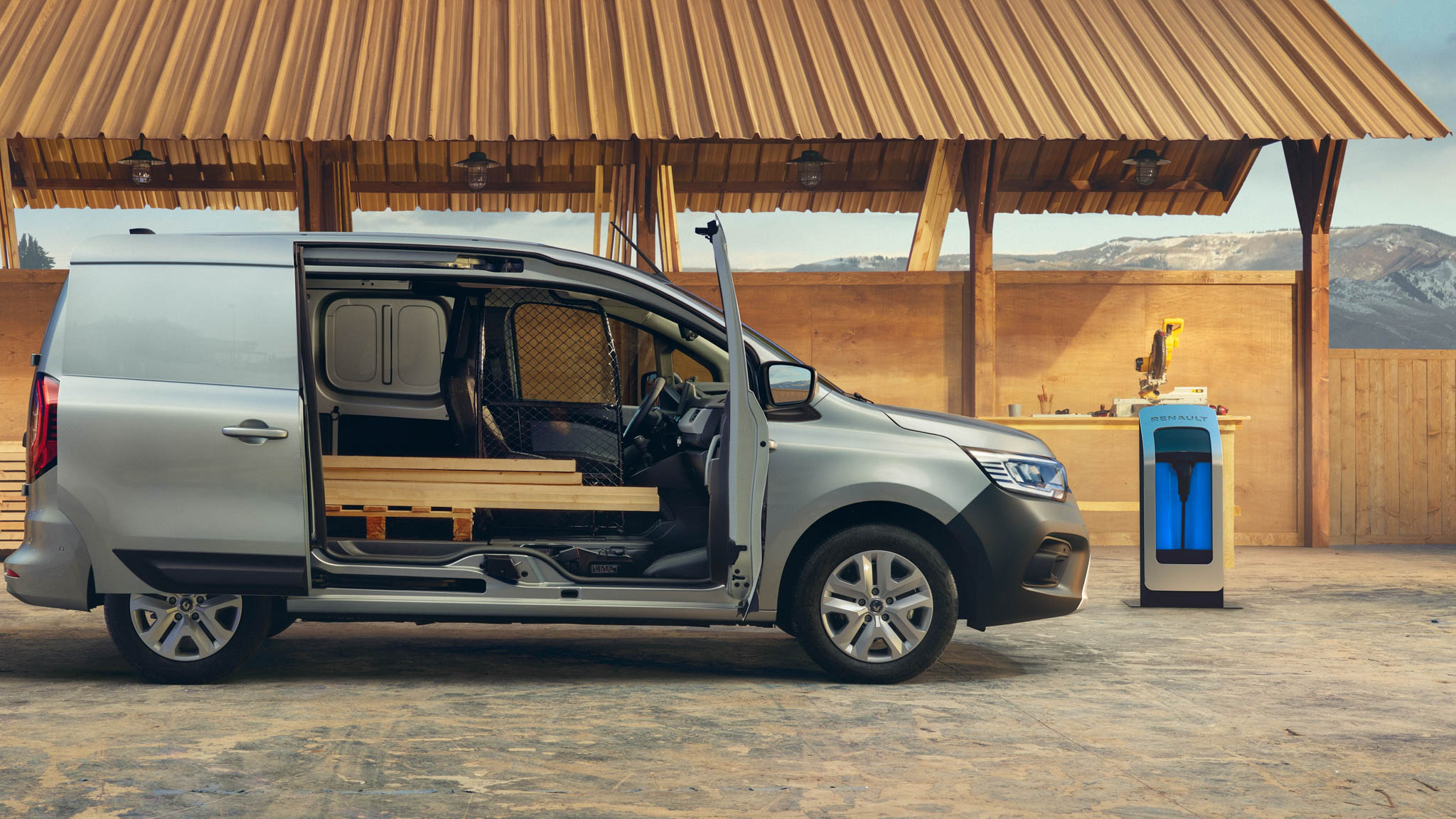 Vista lateral Renault Kangoo Z.E. Furgón