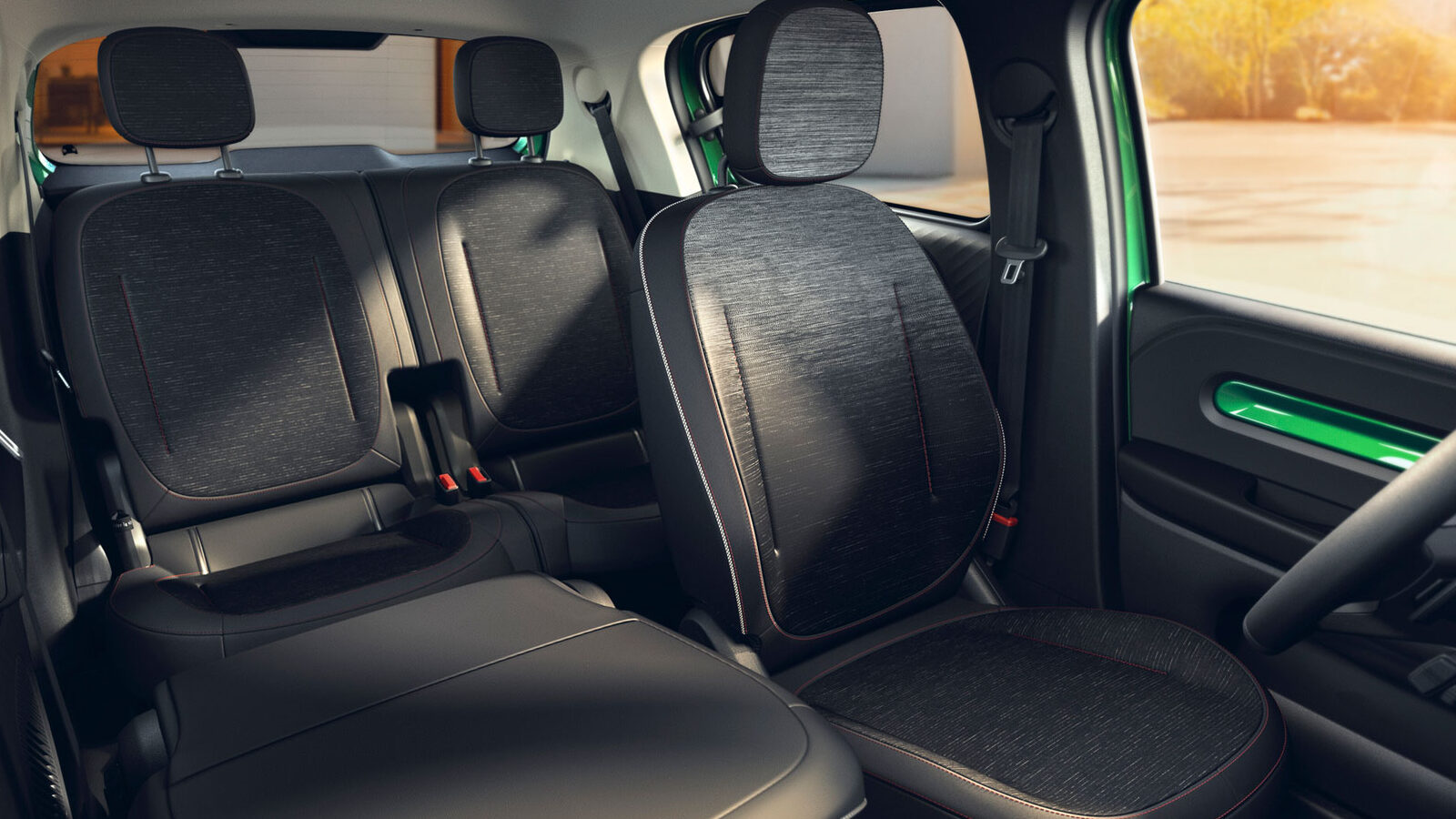 Renault Twingo eléctrico interior verde