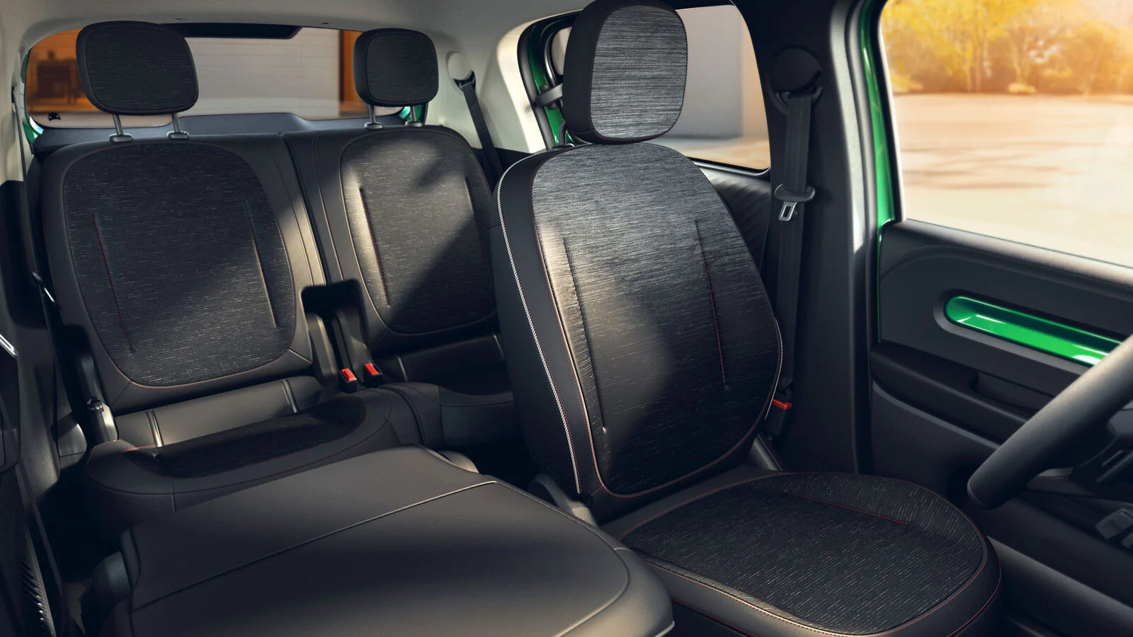 Renault Twingo eléctrico interior verde