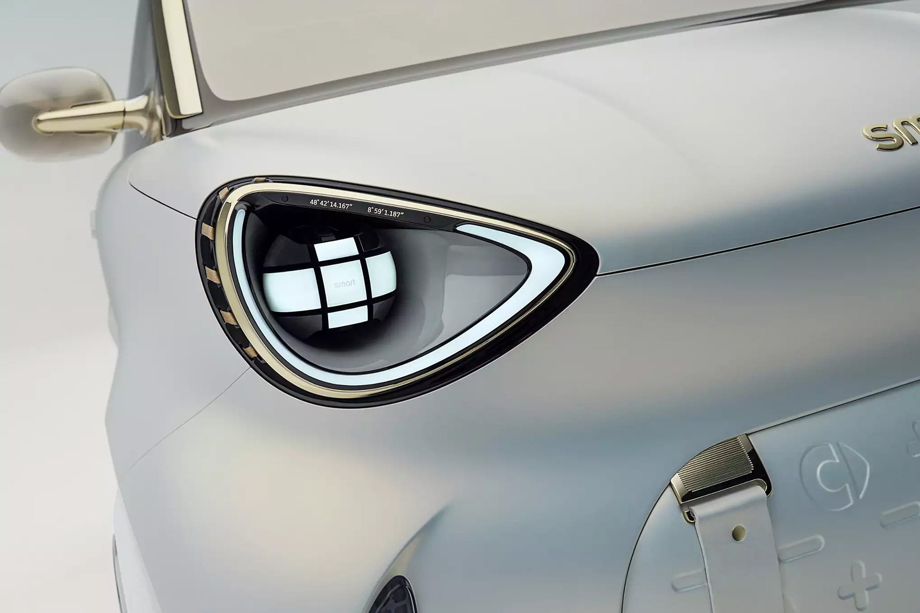Smart #2 concept render faros delanteros