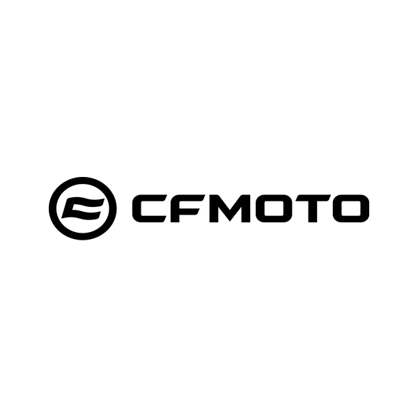 Logo de CFMoto: un emblema circular junto al nombre CFMOTO