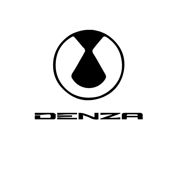Logo de Denza: un círculo con una forma de gota en su interior