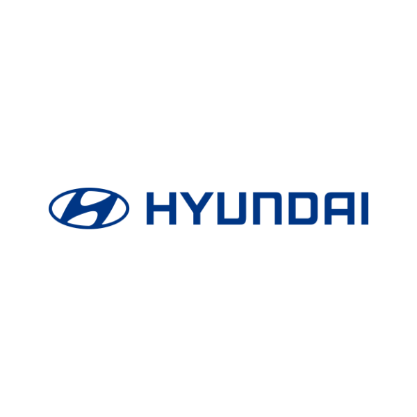 Logo de Hyundai: una H inclinada dentro de un óvalo