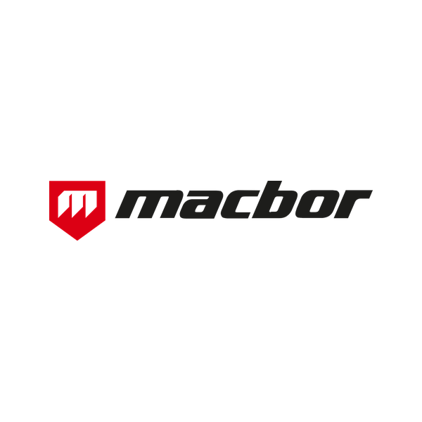 Logo de Macbor: un escudo con una M junto al nombre macbor
