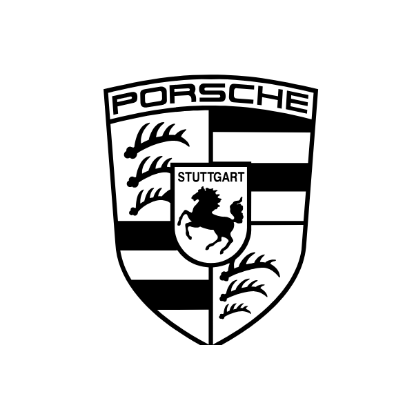 Logo de Porsche: un escudo con un caballo negro