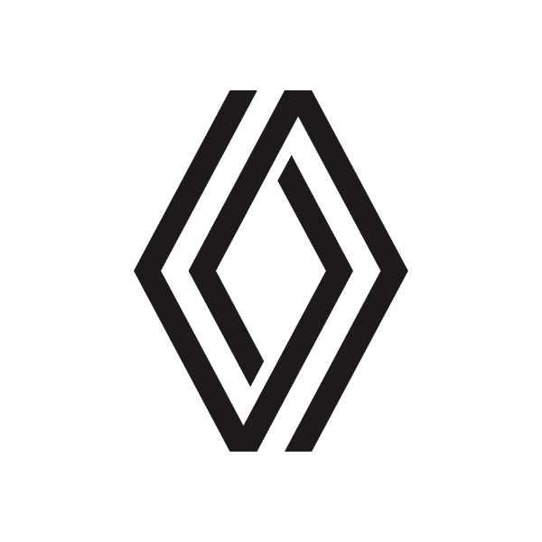 Logo de Renault: un rombo de líneas paralelas