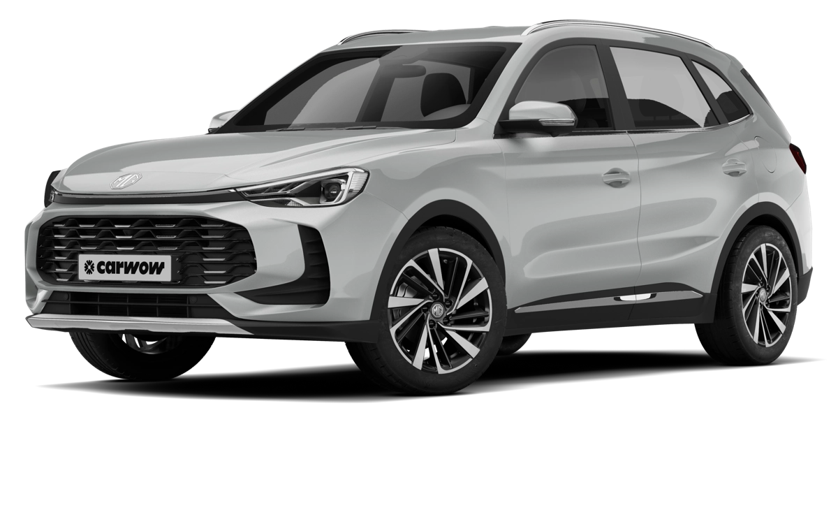 MG ZS de la generación 2025 visto de frente y en tres cuartos, con la parrilla en panal y los faros afilados