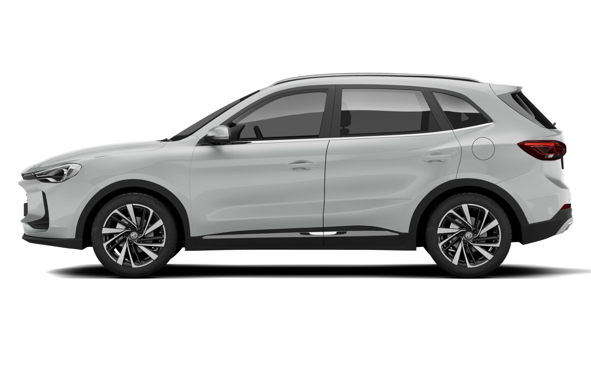 MG ZS de la generación 2025 visto de perfil, con sus 4.430 mm de longitud