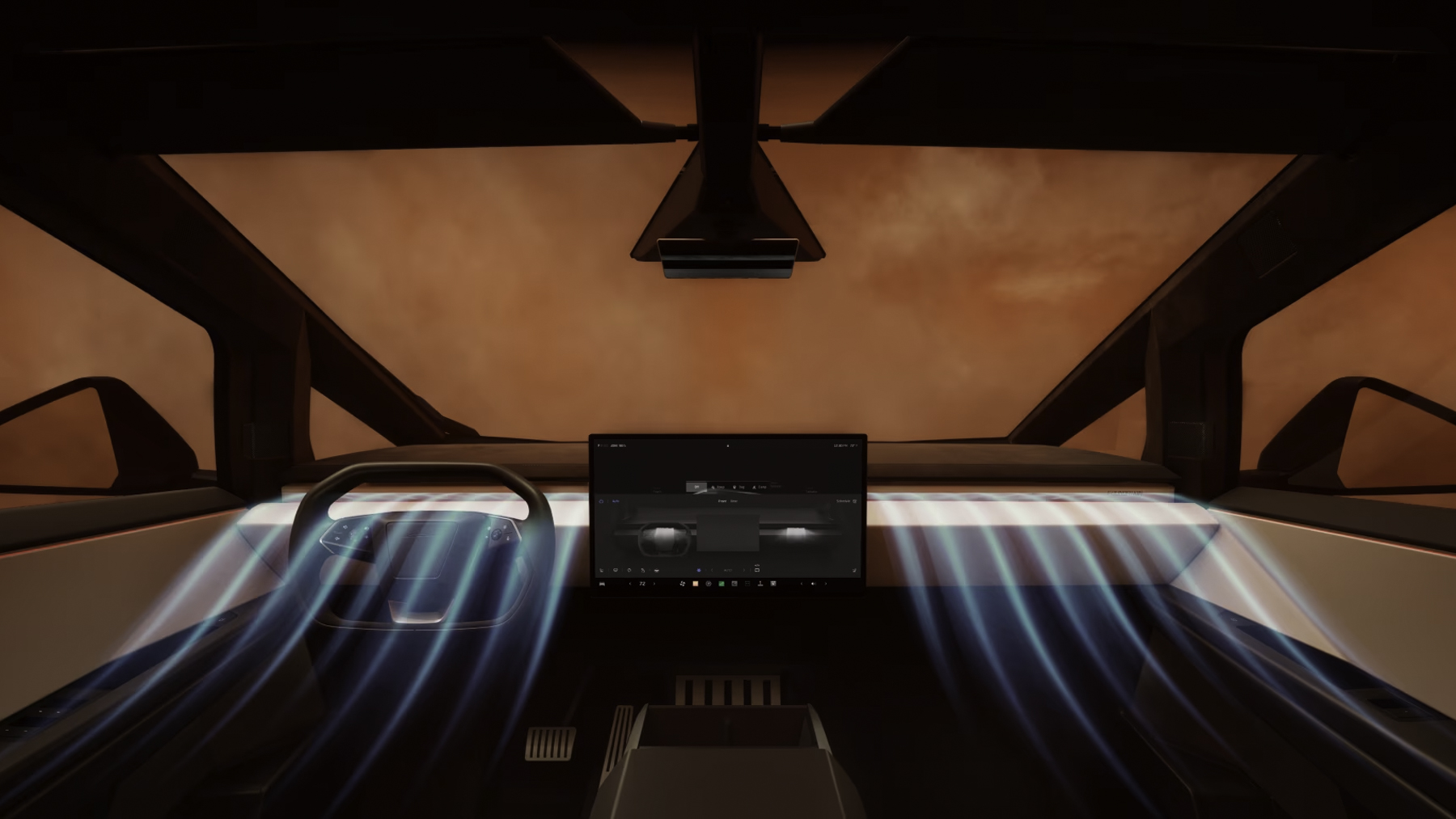 Tesla Cybertruck ventilación